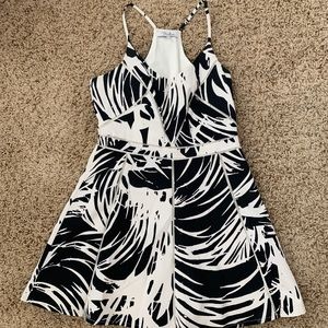 Parker Black & White mini dress